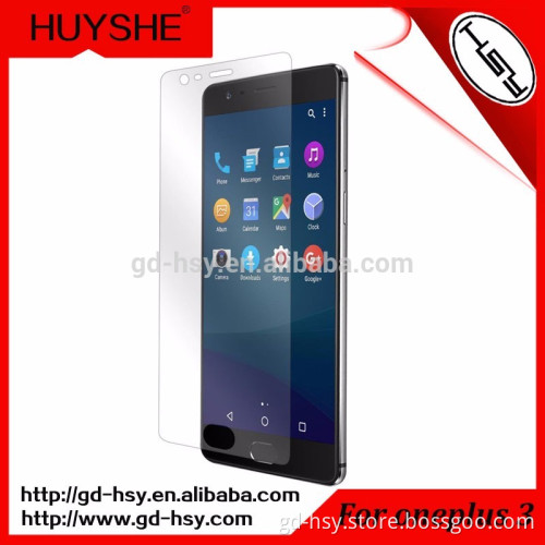 HUYSHE wholesale price damage resistant 9h hardness 0.3mm thickness tempered glass screen protector for Oneplus 3